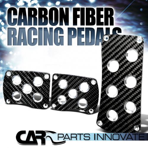 Carbon fiber foot throttle brake clutch pedals pad cover manual transmission m/t