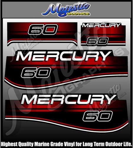 Mercury - 60hp - outboard  decals
