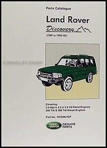 Land rover discovery parts book catalog 1990 1991 1992 1993 1994 1995 1996-1998