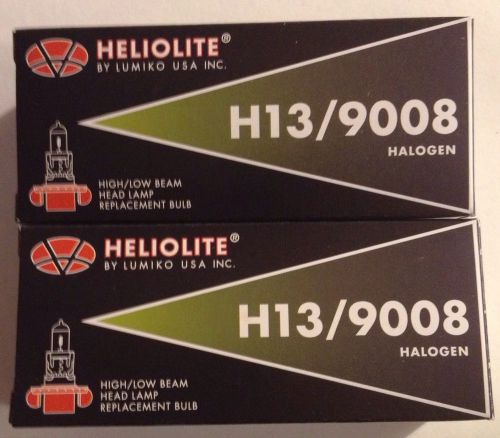 New set of 2 heliolite halogen h13 9008 head light lamp bulbs 60/55w free ship