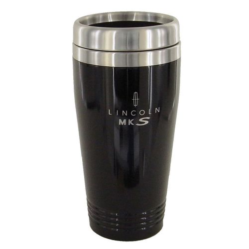 Lincoln mks black stainless steel coffee tumbler mug