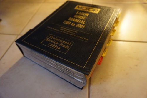 Labor guide manual 1981 to 2001 domestic and imports professional service trade