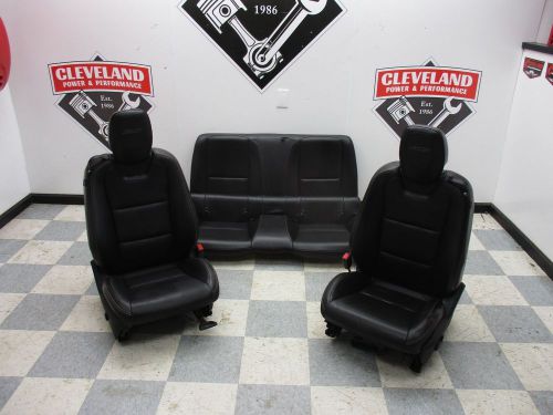 2010 10 chevrolet camaro ss coupe oem front &amp; rear seats black leather air bags
