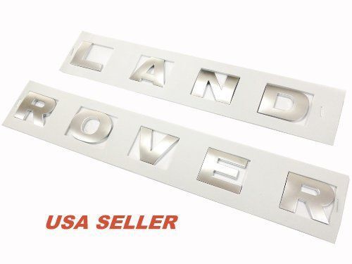 New silver land range rover lr3 lr4 discovery front hood emblem badge w adhesive