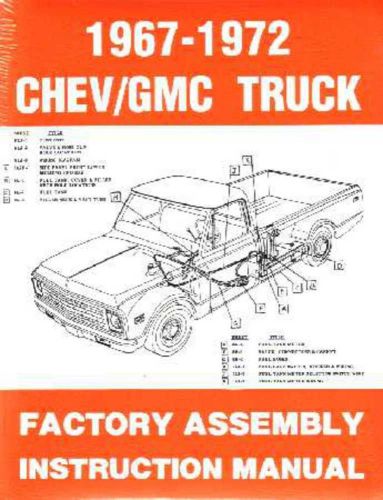 1967 1972 chevrolet truck assembly manual instructions illustrations book guide