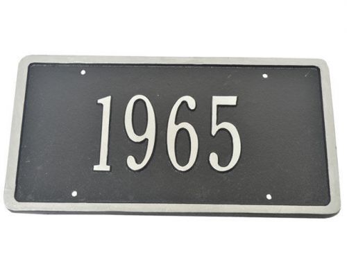 1965 corvette license plate silver