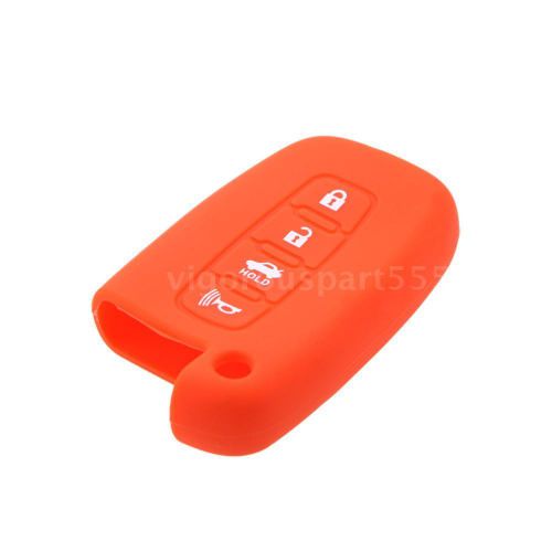 Remote silicone shell case cover for hyundai 4 button smart key protective f8g8