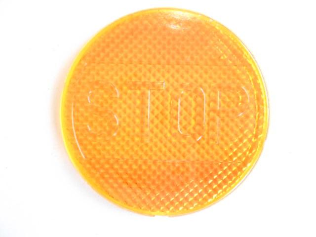 Vintage amber stop light  lens glass 4" ford chevy stutz olds hot rat rod
