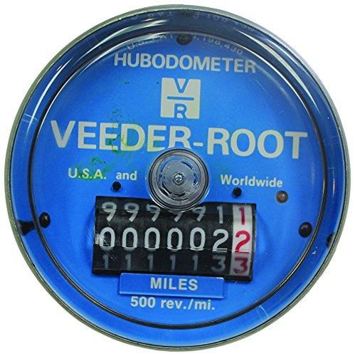 Veeder-root hubodometer,  500 revs/mile, records every revolution, zinc die cast