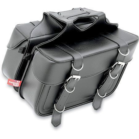 All american riders box style slant saddlebags lg plain (9056p)