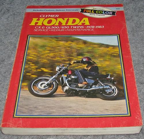Honda clymer cx & gl500 / 650 twins motorcycle service manual, 1978-1983, pb