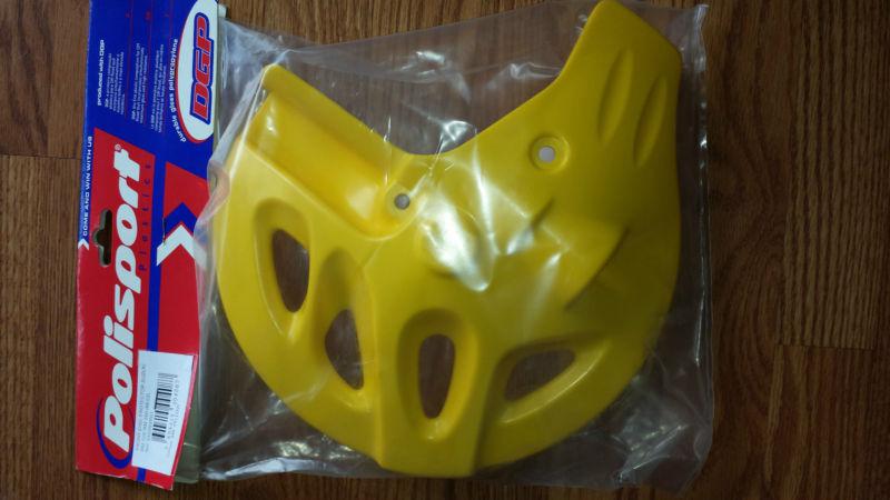 Yellow polisport front disc protector for 1989-2002 rm125 rm250 brand new!!!
