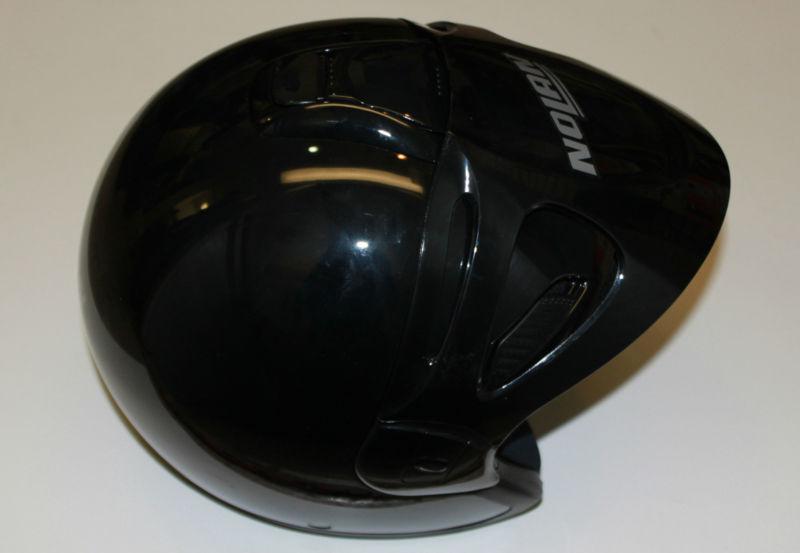 New nolan n41 classic plus solid black motorcycle helmet - size x-small
