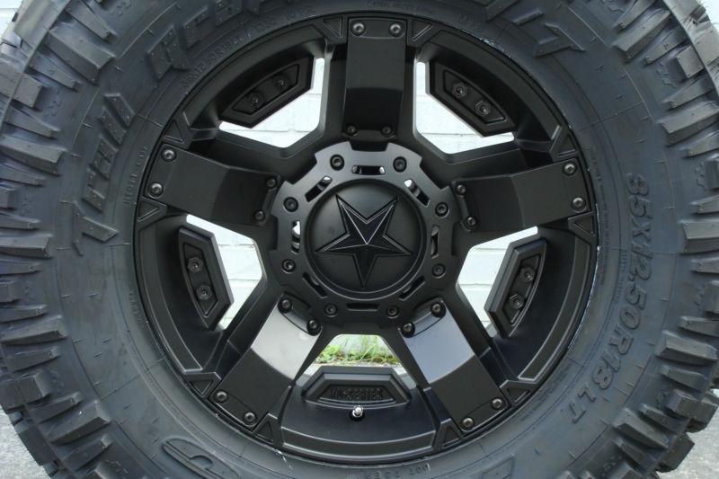 17" xd rockstar 2 rsii wheels black 35x12.50r17 nitto trail grappler tires 17x9