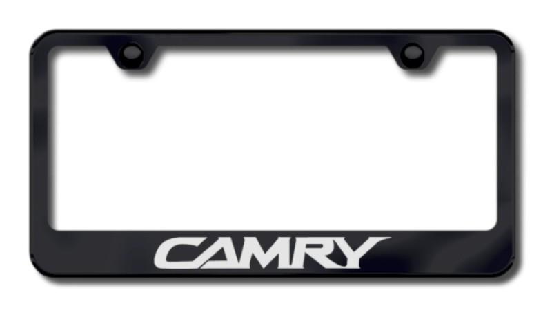 Toyota camry laser etched license plate frame-black made in usa genuine