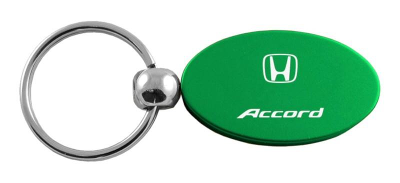 Honda accord green oval keychain / key fob engraved in usa genuine