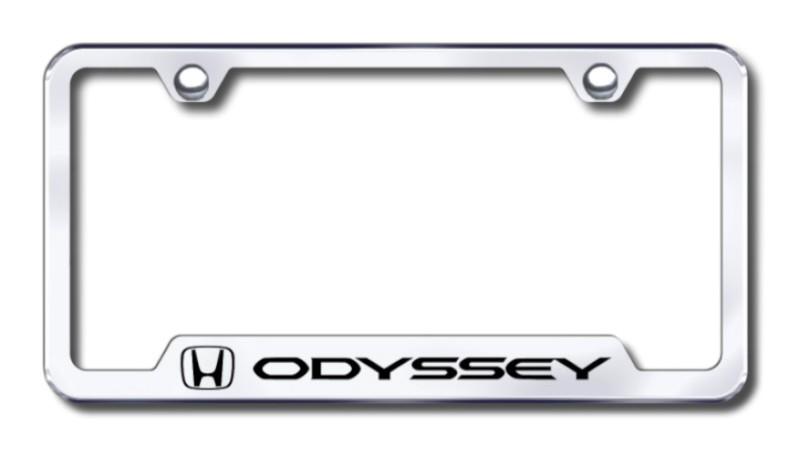 Honda odyssey  engraved chrome cut-out license plate frame made in usa genuine