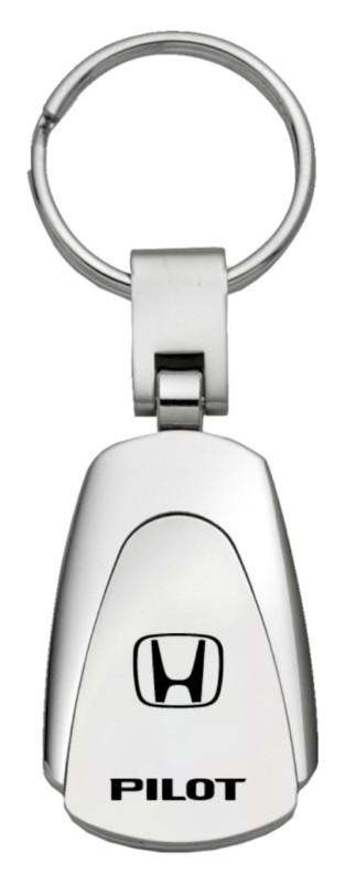 Honda pilot chrome teardrop keychain / key fob engraved in usa genuine