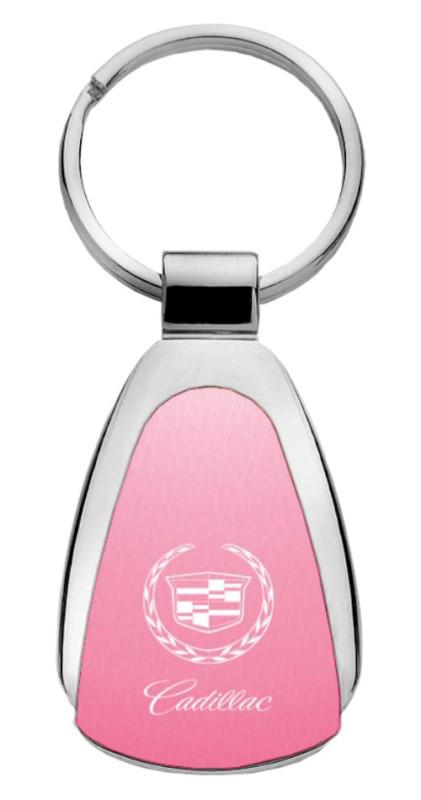 Cadillac pink teardrop keychain / key fob engraved in usa genuine