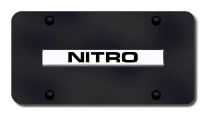 Chrysler nitro name chrome on black license plate made in usa genuine