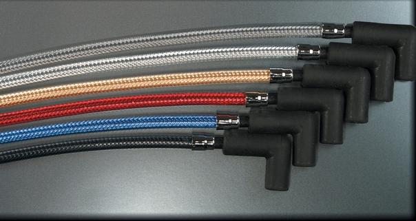 Magnum spark plug wires blue for harley fl xl softail fxd 65-99