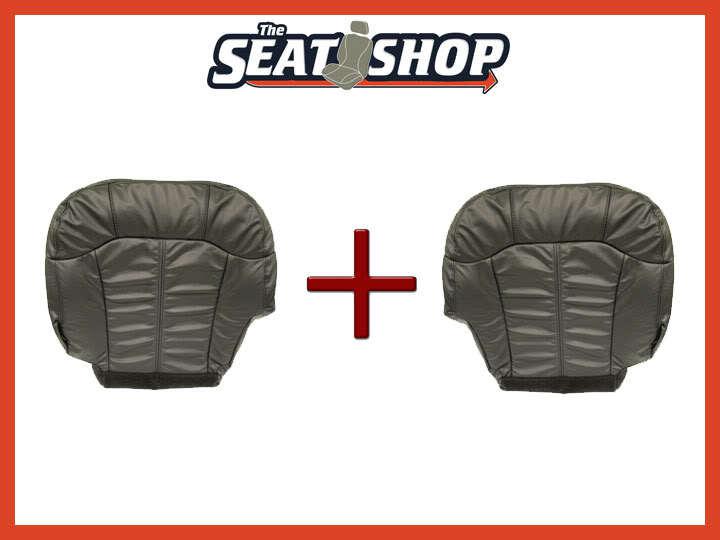00 01 02 chevy silverado graphite leather seat cover lh & rh bottom