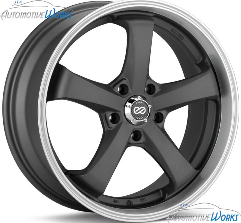 17x7 enkei falcon 5x100 +45mm gunmetal rims wheels inch 17"