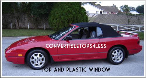 Nissan 240sx convertible black vinyl top & plastic window 1992-1995