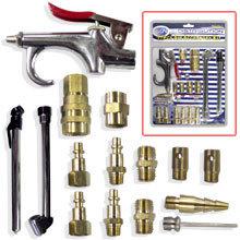 17pc air accessory kit air blow gun chuck quick coupler automotive compressor hd