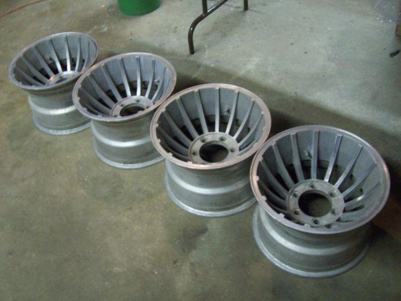  set of 4 15x10 chevy / gmc 4x4 turbine hurricane western wheel style mag rims 