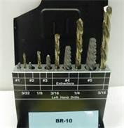 Norseman 10 pc spiral extractor & left hand drill bit set with index -  usa made