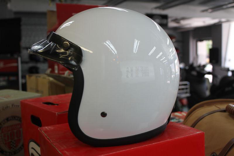 Fulmer v2 open face helmet white metallic in size small (no visor)