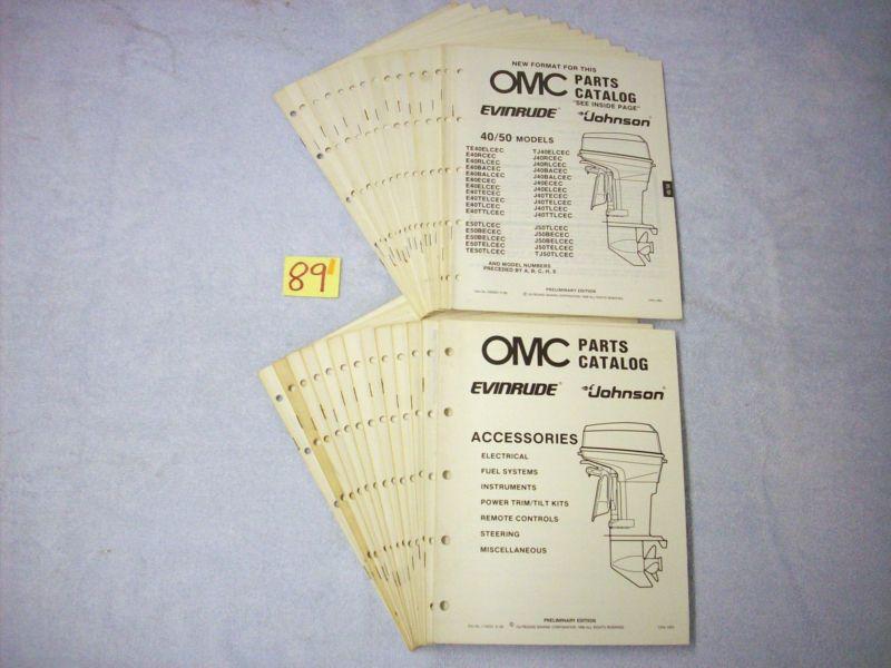 Johnson evinrude 1989 ce models service parts catalog manuals