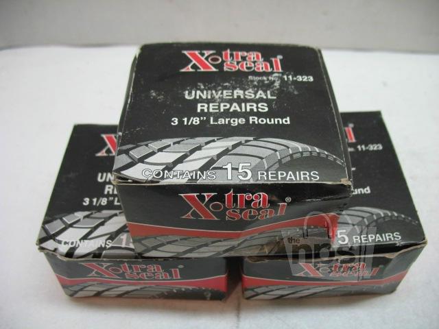 31 inc. 11-323 15ct xtra seal tire repairs 3-1/8in lg round lot of 3 boxes new