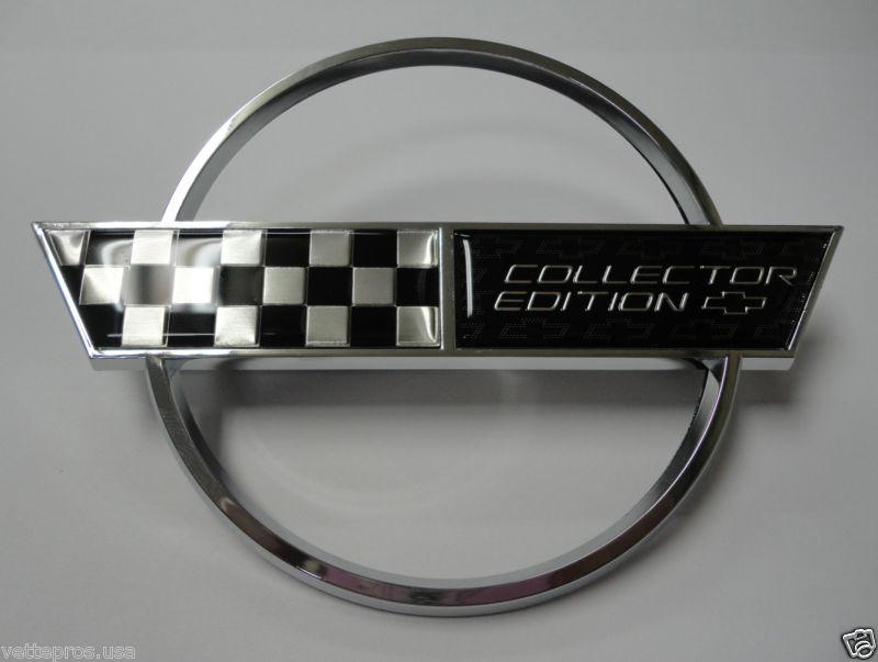 1996 c4 corvette collector edition gas fuel door emblem