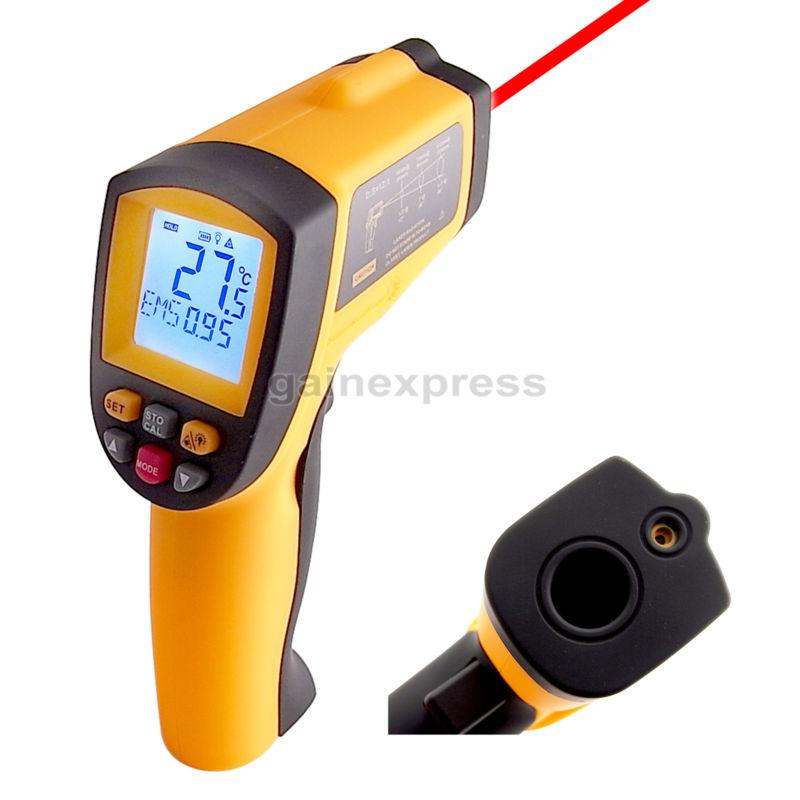 0.10~0.99 em infrared thermometer 12:1 pyrometer -58~1292°f/ -50~700°c