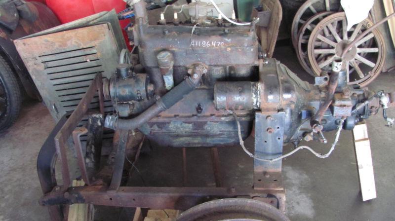 Vintage ford model a engine, transmission on stand1928 1929 1930 1931 will ship