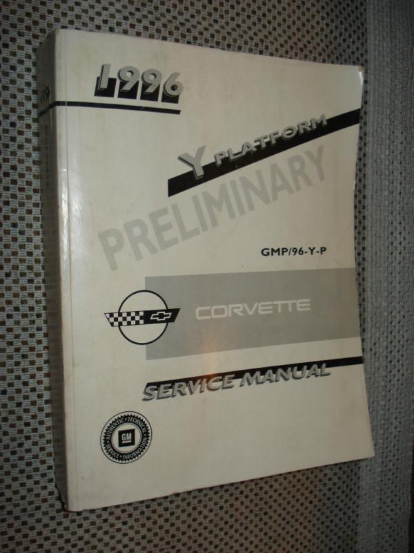 1996 chevy corvette early service manual shop book original rare!!!