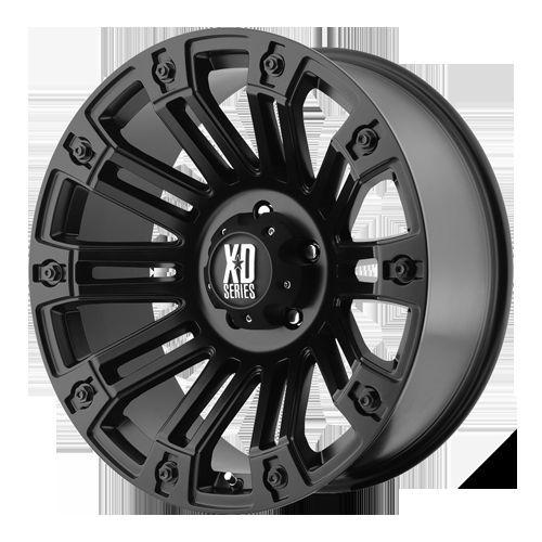 22x10 xd series brigade xd810 5,6,8 lug 4 new black wheels free caps lugs stems