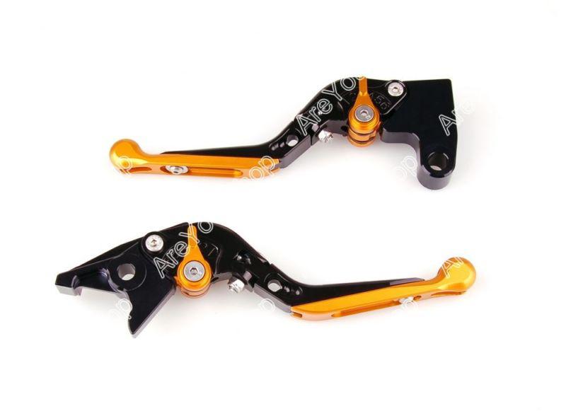 Adjustable folding extendable brake clutch levers honda cb600f cbr600f gold
