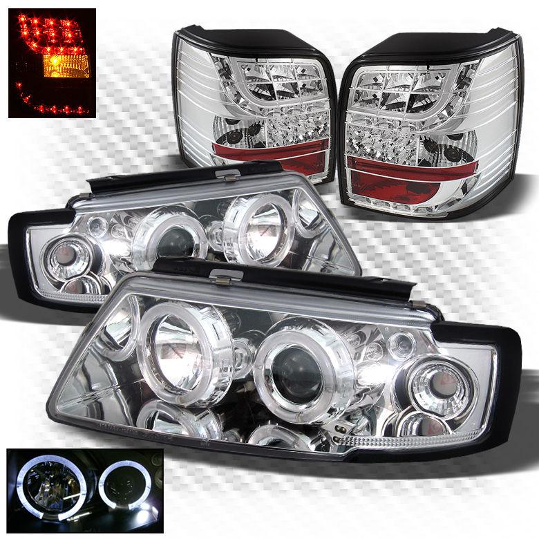 97-00 jetta 5dr halo projector headlights + led perform tail lights w/led signal