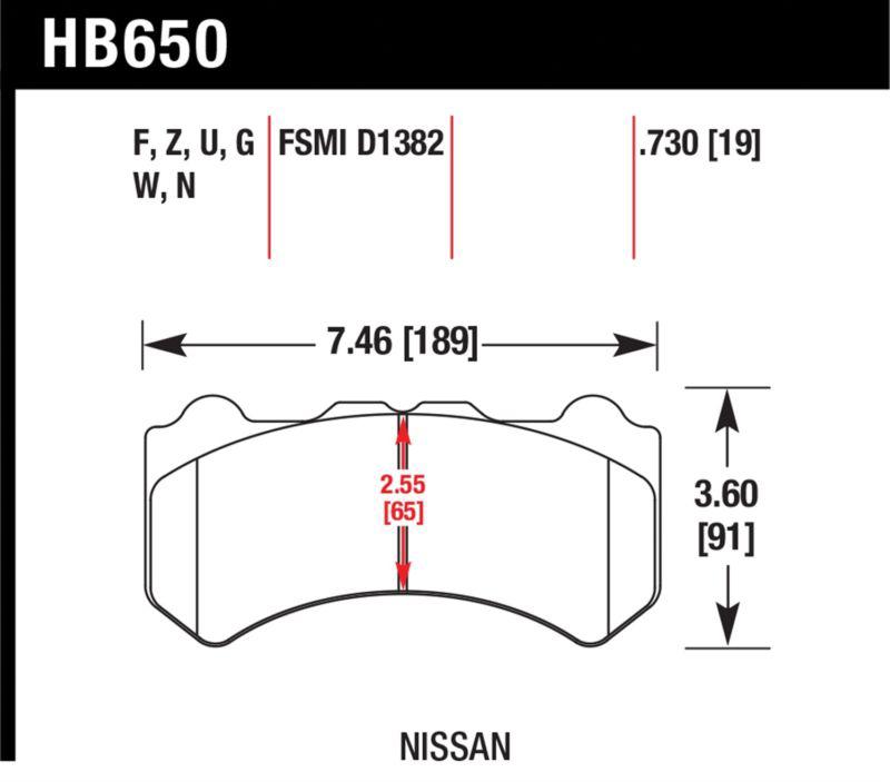 Hawk performance hb650z.730 disc brake pad 09-13 gt-r gt-r (candian)