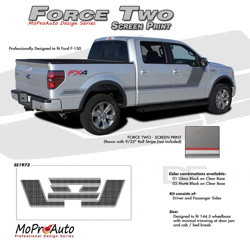 2014 f-150 force two screen print side hockey decals stripes vinyl graphics q3g