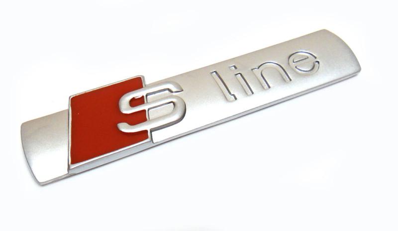 Audi genuine oem factory s line chrome red emblem badge made in germany