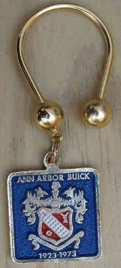 Rare nos buick 50th. anniversary  keychain or watch fob l@@k #b65