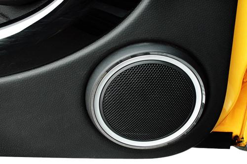 Acc 191006 - 07-10 mini cooper polished speaker bezel car interior chrome trim