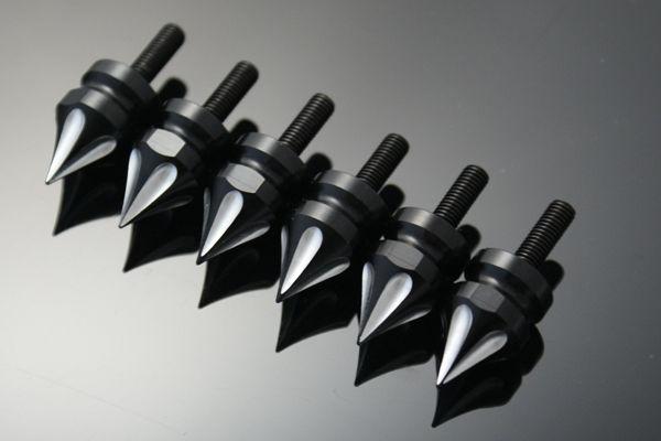 Hayabusa gsxr 600/750/1000 black/silver spike collar/fairing bolts!! 99-07-08-13