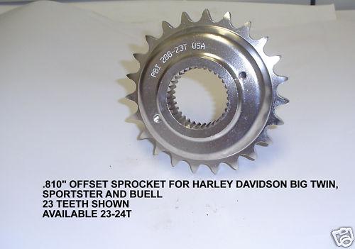 Harley big twin sportster buell big tire .750" offset front sprocket 22 teeth