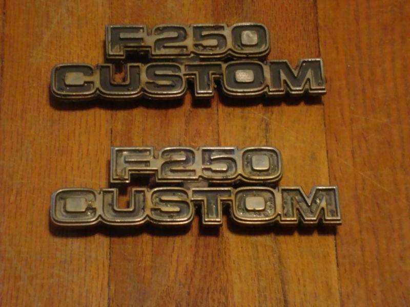 Vintage ford f-250 custom emblem 