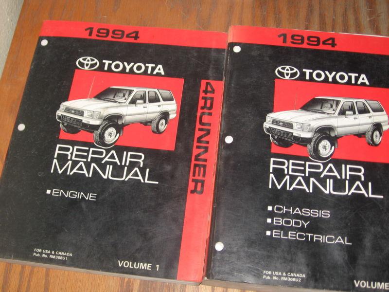 1994 toyota 4runner factory shop service repair manual 2 volume set